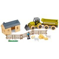 Ігровий набір Otamanko Веселий хутір (трактор із причепом і ферма з вівцями та курми) (8817K)
