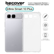 Чохол до мобільного телефона BeCover Anti-Shock Infinix Smart 10 Plus (X6725B) Clear (713801)