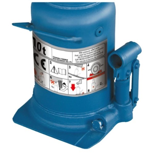 Домкрат GTM гідравлічний пляшковий 10т (210-520мм) двохштоковий (TH810001)