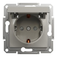 Розетка Schneider Electric ASFORA з кришкою, бронза (EPH3100169)