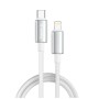 Дата кабель USB-C to Lightning 1.0m PD30W zinc alloy braided white ColorWay (CW-CBPDCL098-WT)