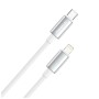 Дата кабель USB-C to Lightning 1.0m PD30W zinc alloy braided white ColorWay (CW-CBPDCL098-WT)