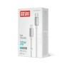 Дата кабель USB-C to Lightning 1.0m PD30W zinc alloy braided white ColorWay (CW-CBPDCL098-WT)