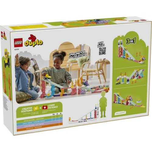 Конструктор LEGO DUPLO 3 в 1 Цікаві гірки та трампліни з автомобілями (10478)