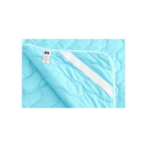 Наматрацник MirSon Eco Light №1725 Silk Air-line на резинці по кутках Blue 180x200 см (2200002890946)