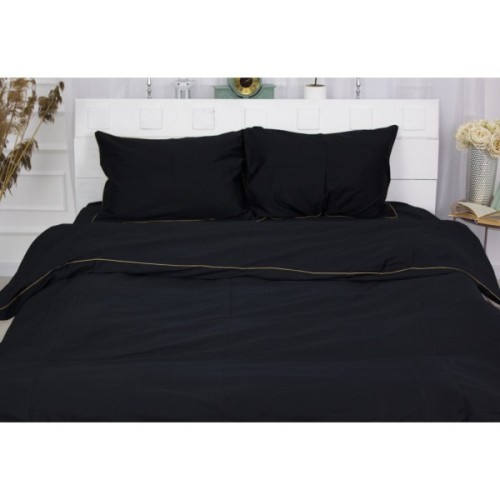 Постільна білизна MirSon Сатин Premium Corner Black Pearl 2х160х220 (2200001717640)