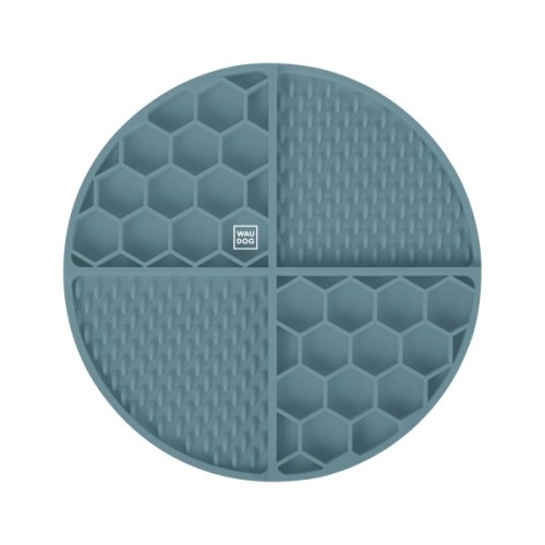 Універсальний посуд для тварин WAUDOG Silicone Килимок для злизування 21х21х3 см сірий (235011)