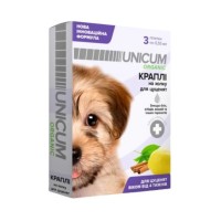 Краплі для тварин Unicum Organic для відлякування бліх та кліщів для цуценят 3 шт (4820275970596)