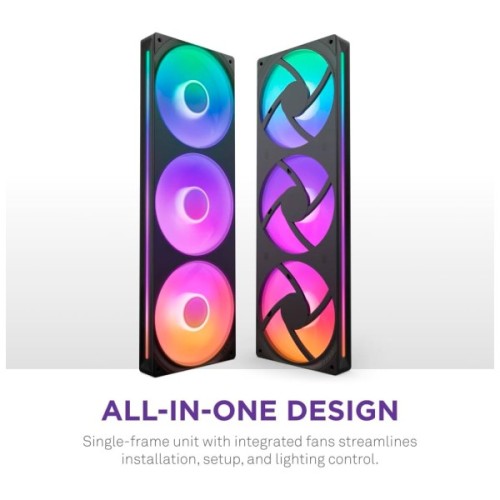 Кулер до корпусу NZXT F360 RGB Core Fan (Single Frame) - Black (RF-U36HF-B1)