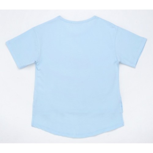 Футболка дитяча Breeze з квітами (21486-152G-blue)