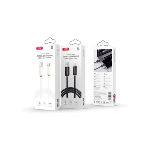 Дата кабель USB 2.0 AM to USB-C 1.0m 3A black XO (NB302-AC.black)