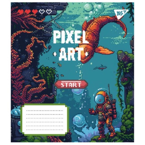 Зошит Yes Pixel art 12 аркушів лінія (767228)