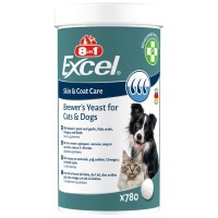 Вітаміни для собак 8in1 Brewers Yeast пивні дріжджі з часником для шкіри та шерсті 780 шт (4048422184102)