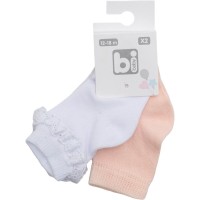 Шкарпетки дитячі Bibaby з мереживом (68231-12-18-creampeach)