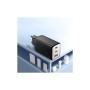 Зарядний пристрій Essager 2xUSB-C + 1xUSB PD67W QC4.0 FCP GaN black (ECT67W-LJB01-Z)