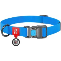 Нашийник для тварин WAUDOG Waterproof з QR паспортом Ш 25 мм Д 34-49 см блакитний (27722)