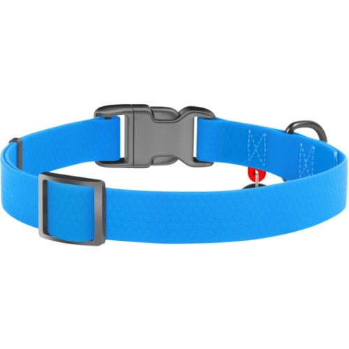 Нашийник для тварин WAUDOG Waterproof з QR паспортом Ш 25 мм Д 34-49 см блакитний (27722)