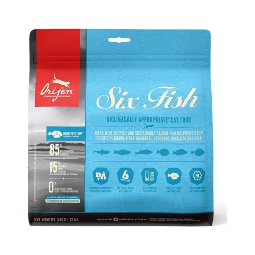 Сухий корм для кішок Orijen 6 Fish Cat&kitten 340 г (0064992281342)