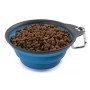 Посуд для собак Dexas Дорожня складна миска Тревел Кап з карабіном велика 480 мл (блакитна) (0084297309176)