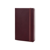 Книга записна Optima А5 VIVELLA, м’яка обкладинка, гумка, білий блок лінія, бордо (O27104-18)