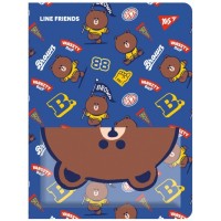 Папка з файлами Yes А4 з 20 файлами Line Friends. Brown з кишенею (492109)