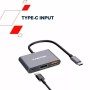Концентратор Canyon hub DS-4 3in1 USB-C Grey (CNS-TDS4)