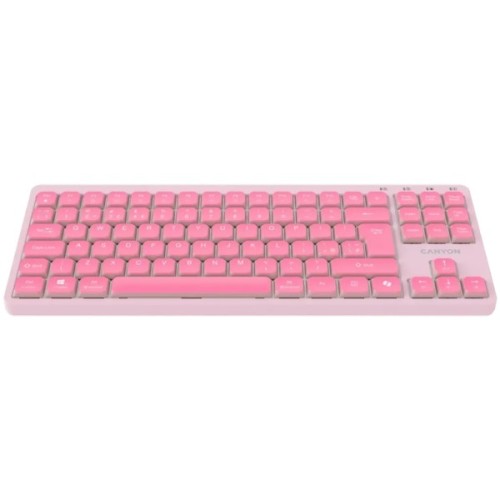 Клавіатура Canyon OnType 10 TKL Mechanical Silent Low-profile USB UA Pink (CNS-HKB10P)