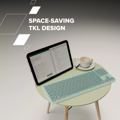 Клавіатура Canyon OnType 10 TKL Mechanical Silent Low-profile USB UA Pink (CNS-HKB10P)