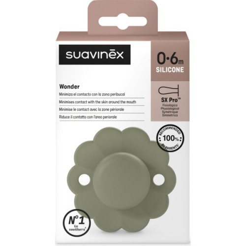 Пустушка Suavinex Wonder фізіологічна, 0-6 міс. зелена (308379)