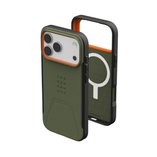 Чохол до мобільного телефона UAG iPhone 17 Pro Max Civilian MagSafe Olive/Orange (114546117297)