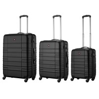 Набір валіз Wenger Amplar 3 в 1 (S,M,L) пластик, 4 колеса, чорний (653149)