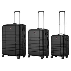 Набір валіз Wenger Amplar 3 в 1 (S,M,L) пластик, 4 колеса, чорний (653149)