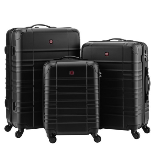 Набір валіз Wenger Amplar 3 в 1 (S,M,L) пластик, 4 колеса, чорний (653149)