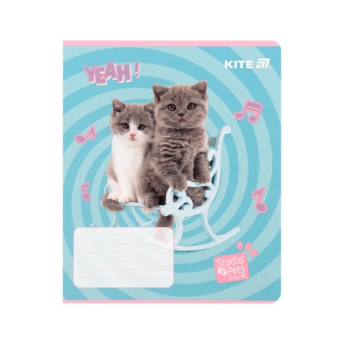 Зошит Kite Studio Pets, 12 аркушів, клітинка (SP25-232)