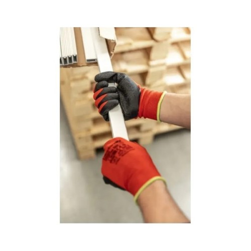 Захисні рукавиці Hoegert RODER HT5K750-10 з спіненим латексом темно-червоні, 10 (HT5K750-10)