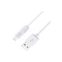 Дата кабель USB 2.0 AM to Lightning 2.0m 2.4A X1 white HOCO (6957531032014)
