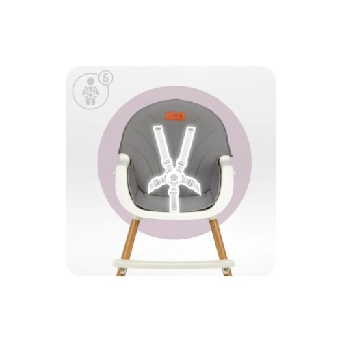 Стілець для годування MoMi Reki 2в1 Grey (KRKA00034)