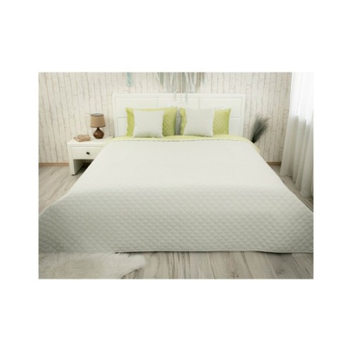 Покривало Руно Olive Green ромб велюр 150х220 (360.55_Olive Green ромб)