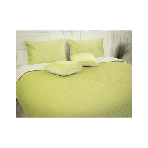 Покривало Руно Olive Green ромб велюр 150х220 (360.55_Olive Green ромб)