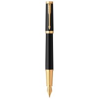 Ручка пір'яна Parker INGENUITY Black Lacquer GT FP F (60 011)
