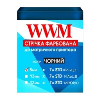 Стрічка до принтерів 8мм х 7м STD к. Black WWM (R8.7S)