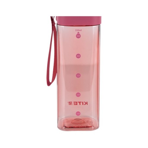 Поїльник-непроливайка Kite квадратна, 550 мл, рожева (K24-1209-3)