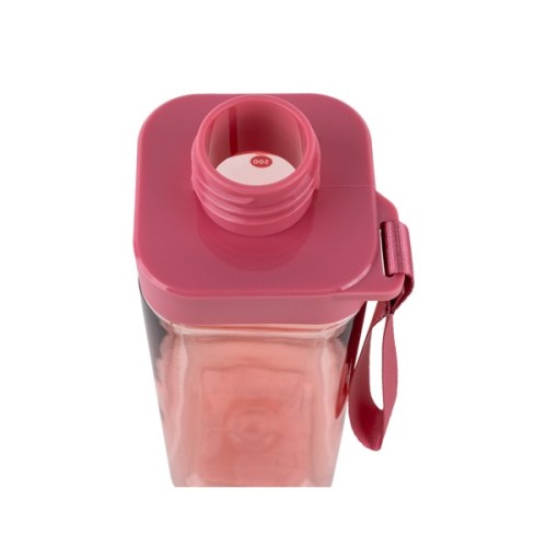 Поїльник-непроливайка Kite квадратна, 550 мл, рожева (K24-1209-3)