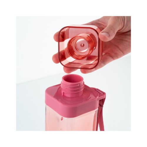 Поїльник-непроливайка Kite квадратна, 550 мл, рожева (K24-1209-3)