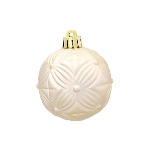 Ялинкова іграшка Chomik пластикові кульки компл. 16 шт, 6см, шампань (5900779853140_1)