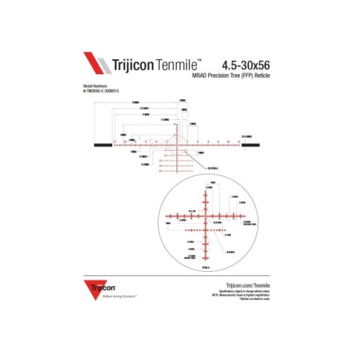 Оптичний приціл Trijicon Tenmile 4.5-30x56 Red/Green MRAD Precision Tree FFP (TM3056-C-3000013)