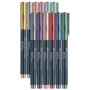 Набір маркерів Faber-Castell тонких металіків для декорування Metallics Marker M (1,5 мм) 12 кольорів (32019)