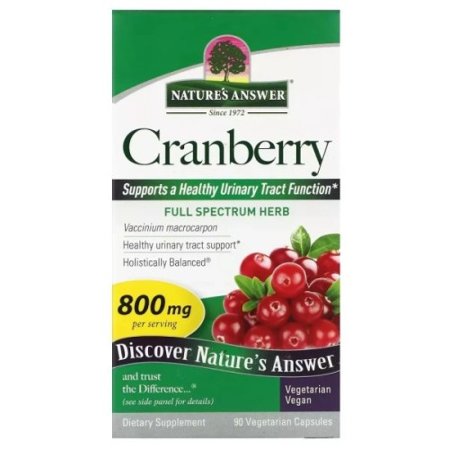 Трави Nature's Answer Журавлина, 800 мг, Cranberry, 90 вегетаріанських капсул (NTA-16158)