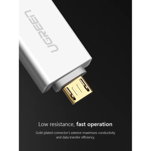 Перехідник OTG USB 2.0 AF to Micro 5P US195 white Ugreen (30529)