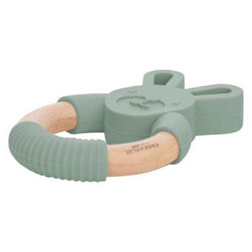 Прорізувач FreeON силіконовий зайчик, зелений (49508)